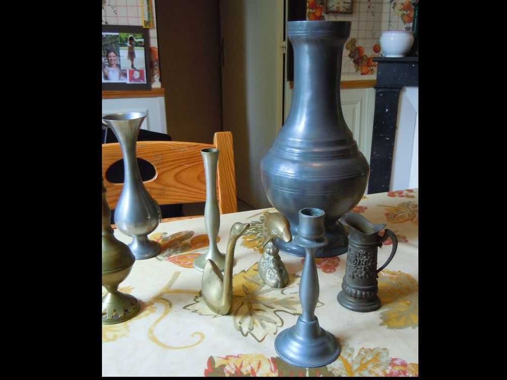 Objets de d&eacute;coration cuivre et &eacute;tain Décoration