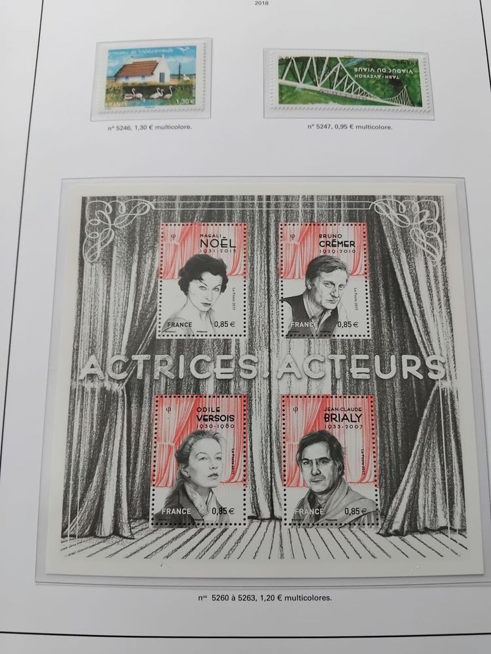 Timbres ann&eacute;e 2018 compl&egrave;te neuve 