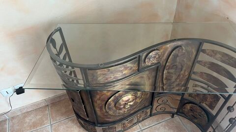 Console acier et verre 100 Le Vernet (03)