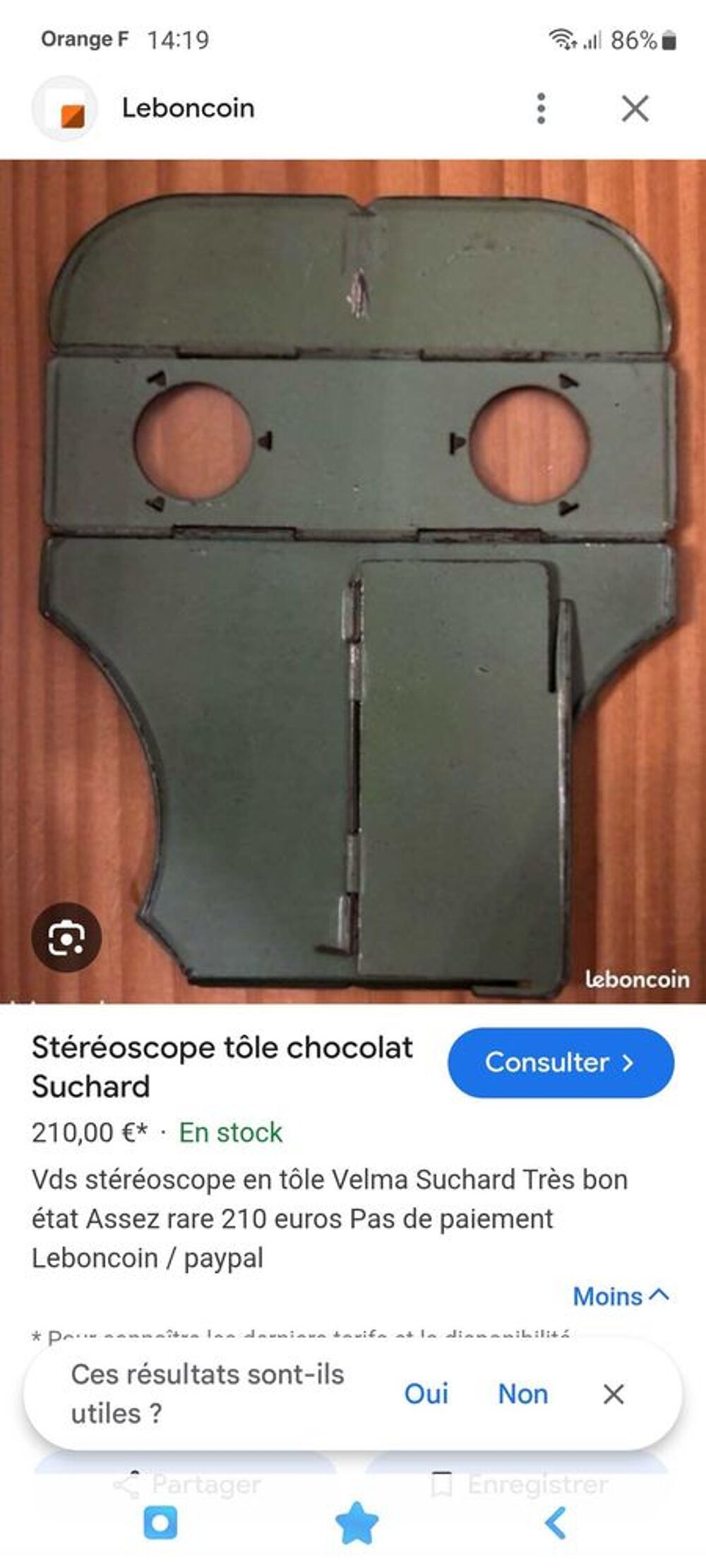St&eacute;r&eacute;oscope en t&ocirc;le Suchard 