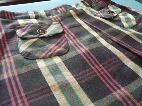 Jupe femme Atmosphere carreaux 36 S noir gris violet TBE 10 Brienne-le-Chteau (10)