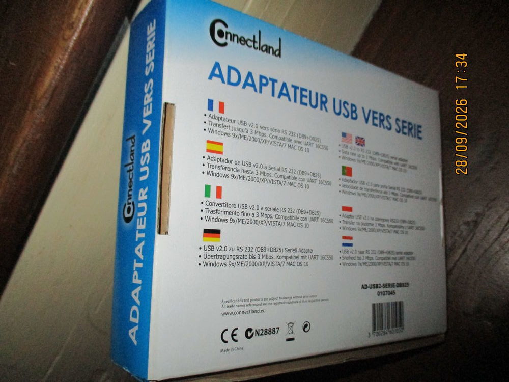Adaptateur USB vers S&Eacute;RIE Connecland Matériel informatique