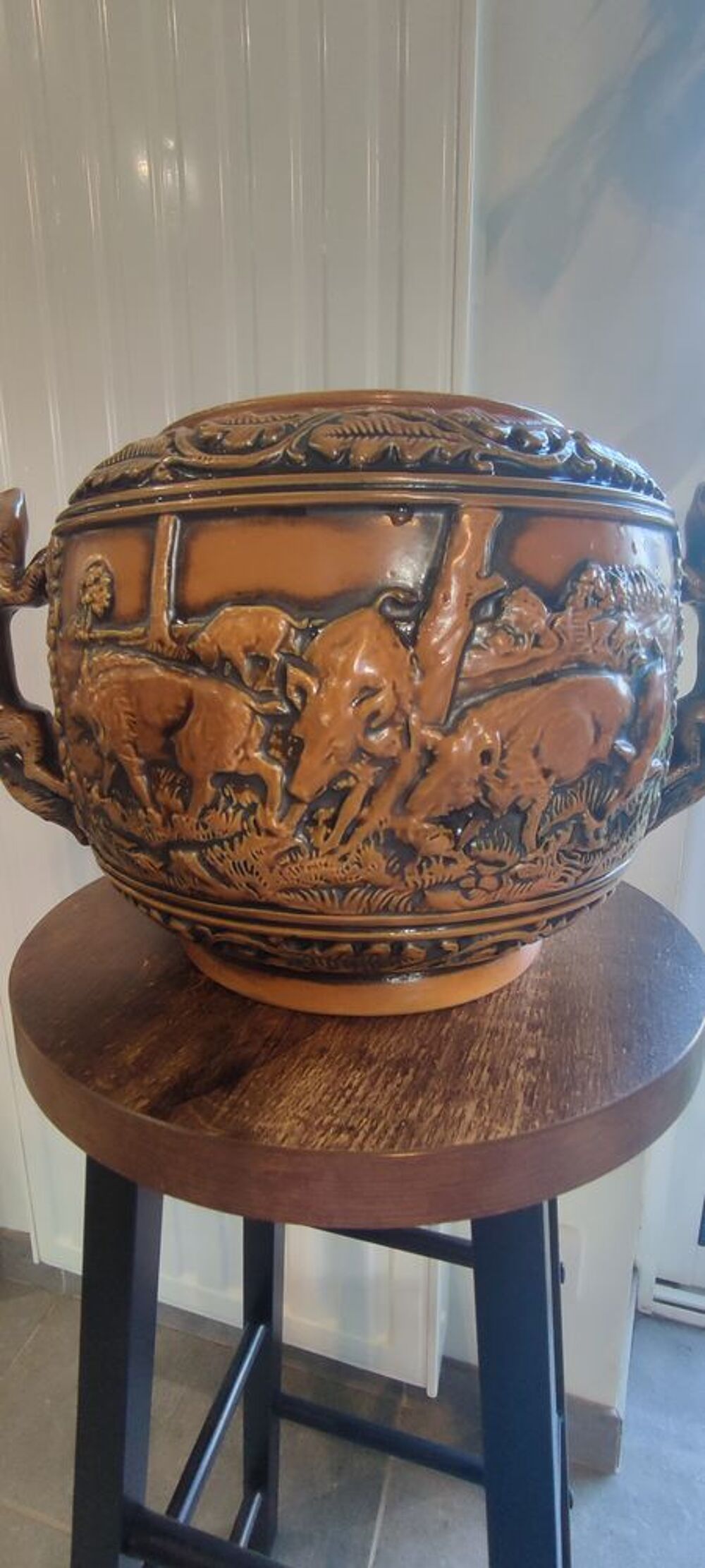 Gr&egrave;s ancien West Germ Original Gerzit Gerz Sc&egrave;ne de chasse 