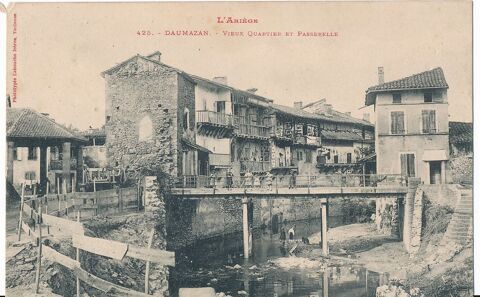 Carte Postale DAUMAZAN. Vieux Quartier et Passerelle 6 Daumazan-sur-Arize (09)