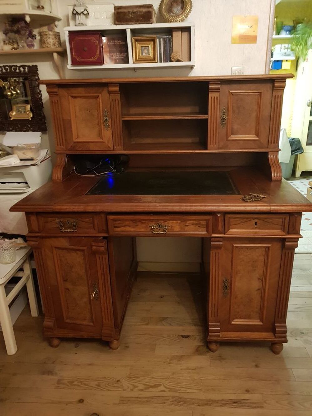 Bureau &agrave; gradin ancien style Louis XVI / Empire Meubles