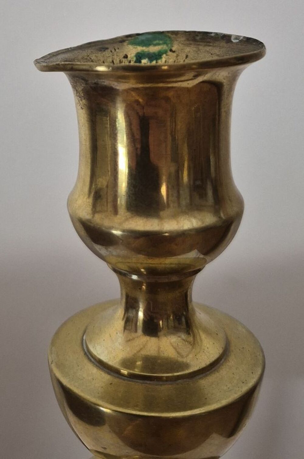 Bougeoir chandelier en laiton - hauteur : 25.5cm 