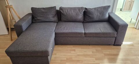Canapé gris foncé avec coffre et convertible Massy (91)
