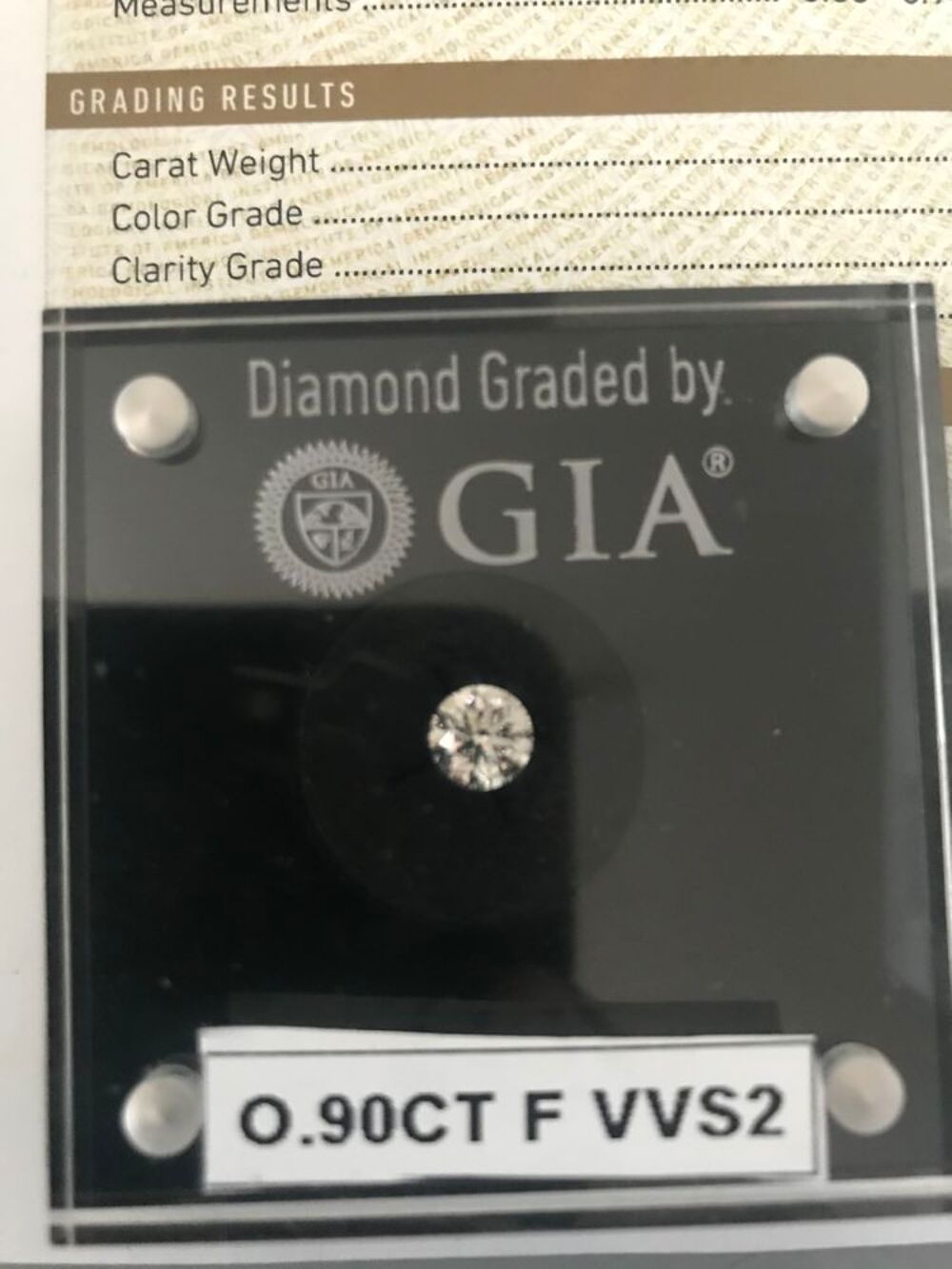 DIAMANT CERTIFI&Eacute; GIA Bijoux et montres