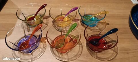 Lot de 6 coupelles en verre+cuillères Chevreuse (78)