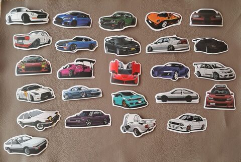 lot de 25 stickers autocollants voiture de sport  
divers 5 Carnon Plage (34)