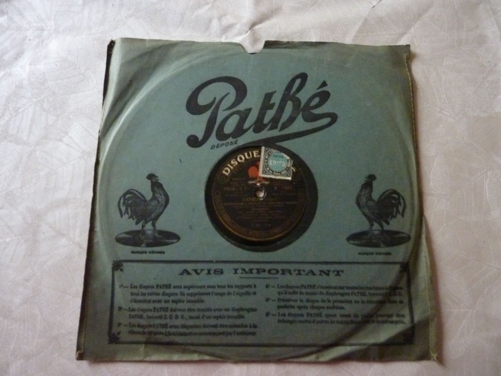 Lot 3 disques 78 T Phono Gramophone Path&eacute; - Carmen (Bizet) 