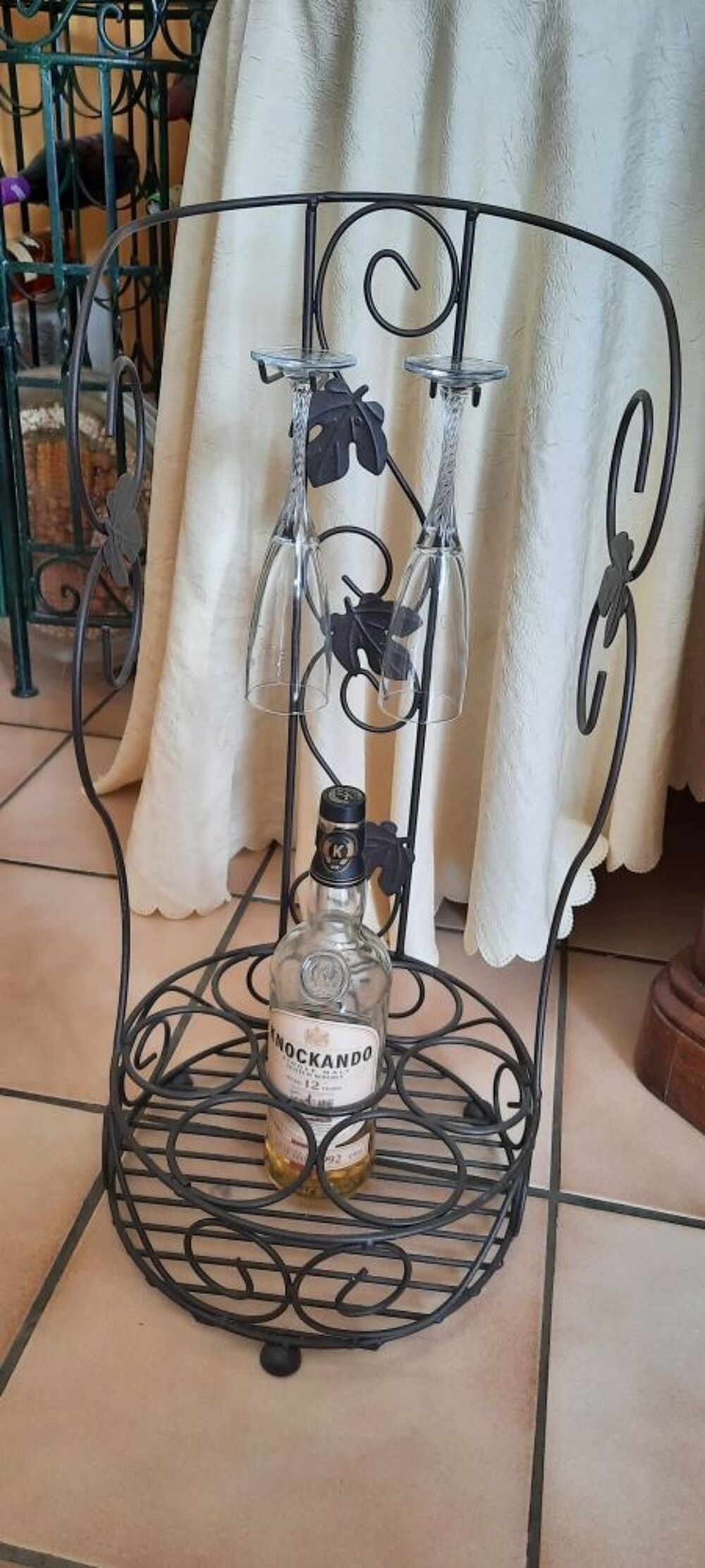 porte bouteilles zt verres fer forge Décoration