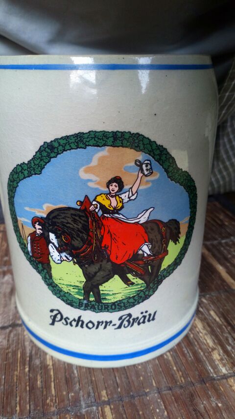 Old brewery mug Pschorrbr�u Pschorr Br�u brewery beer 0 Battrans (70)