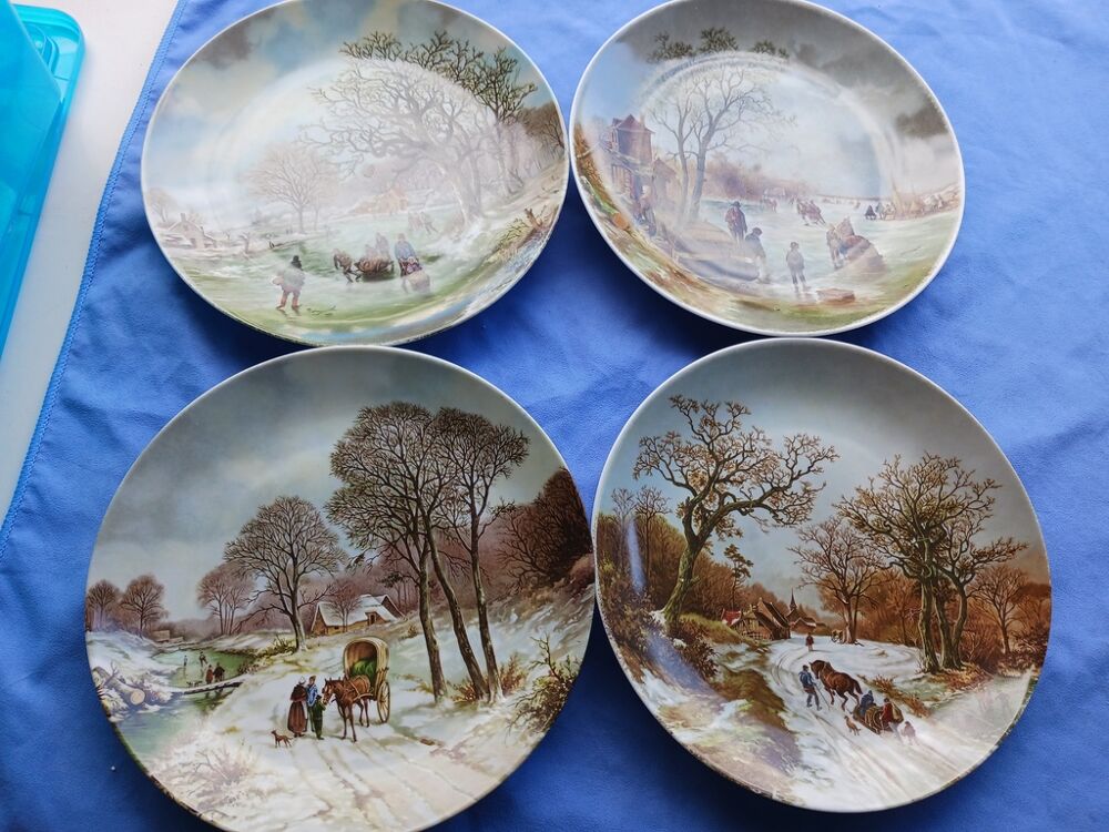 Assiettes D&eacute;coratives Paysages d'Hiver 