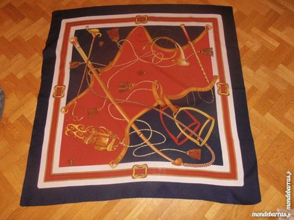 Foulard &eacute;questre marine et rouge (50) Bijoux et montres