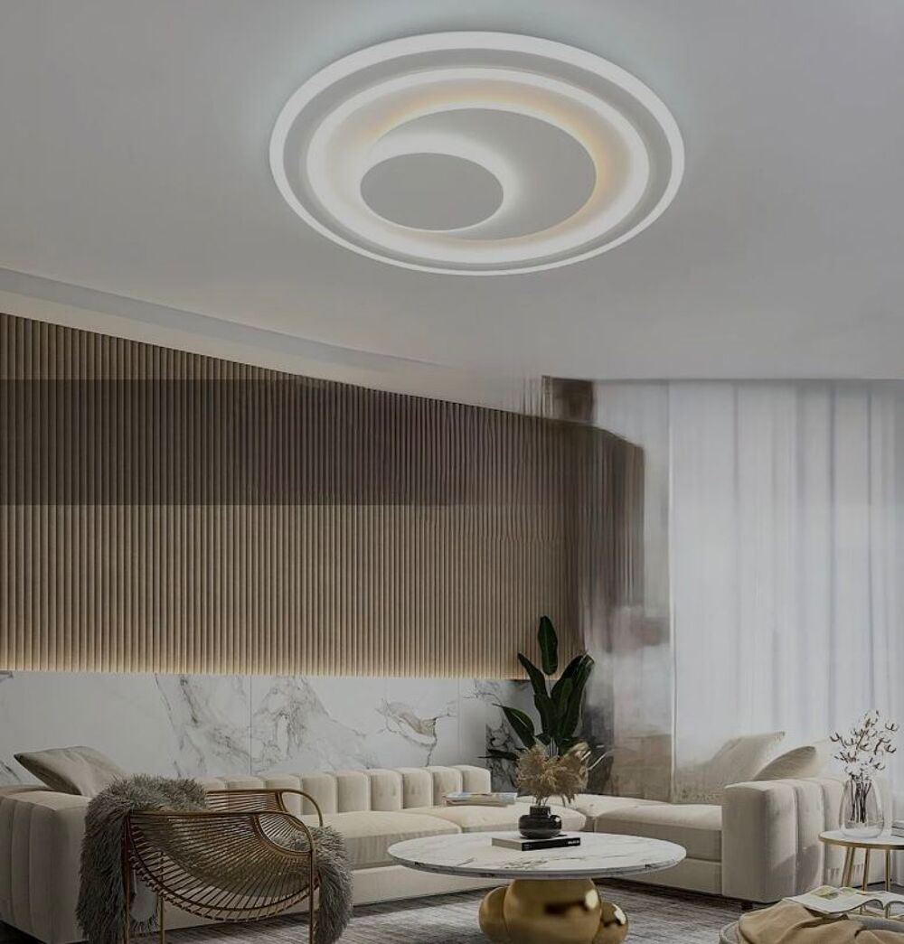 Plafonnier design et versatile avec sa t&eacute;l&eacute;commande Décoration