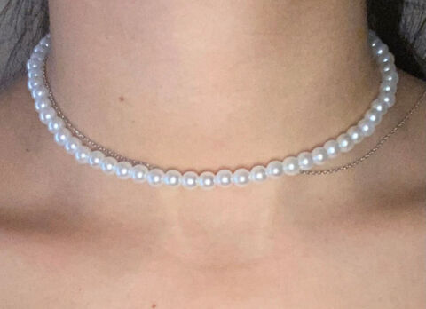 Collier perl blanc ras du cou neuf 0 Montpellier (34)