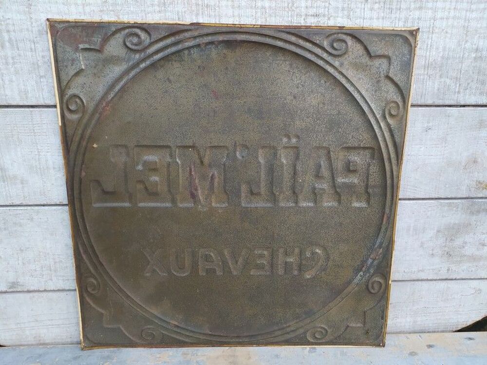 Ancienne Plaque Publicitaire Pa&iuml;l Mel Aliments Pour Chevaux 