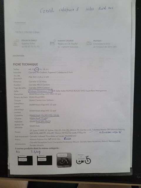 Cervelo Caledonia 5 sram etap axs 3500 Daix (21)