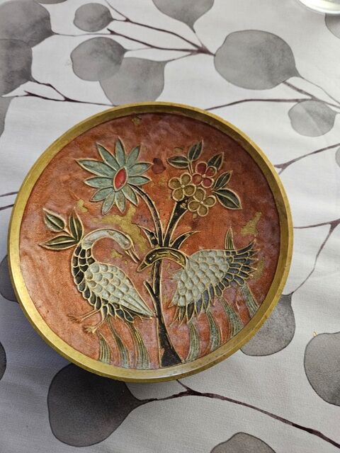 Coupelle en laiton de 14,5 cm cloisonnée vintage style asiat 15 Dourdan (91)