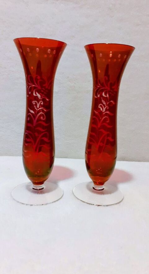 Paire de vases St Louis 900 Sallanches (74)