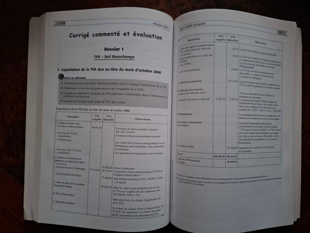 Droit Fiscal DECF 1 - Annales 2007, Corrig&eacute;s comment&eacute;s Livres et BD