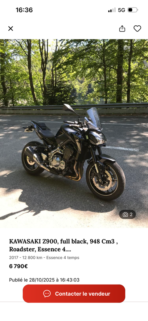 Moto KAWASAKI 2017 occasion Masevaux 68290