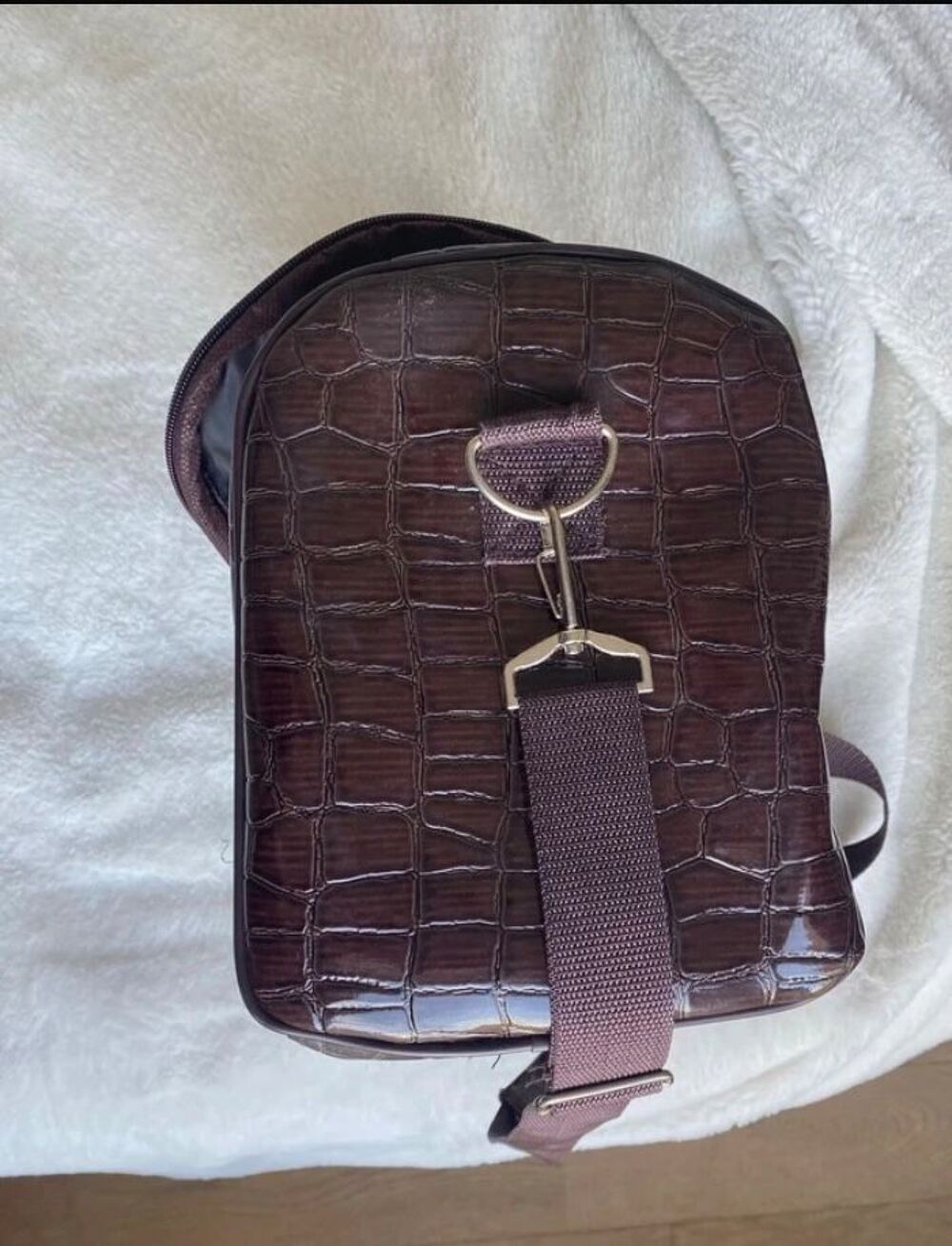 Ensemble bagages : Valise &agrave; roulettes et sac assorti en PVC Maroquinerie