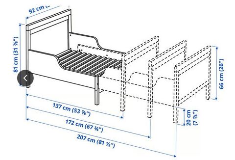 lit IKEA extensible 80 X 200 Lavelanet (09)