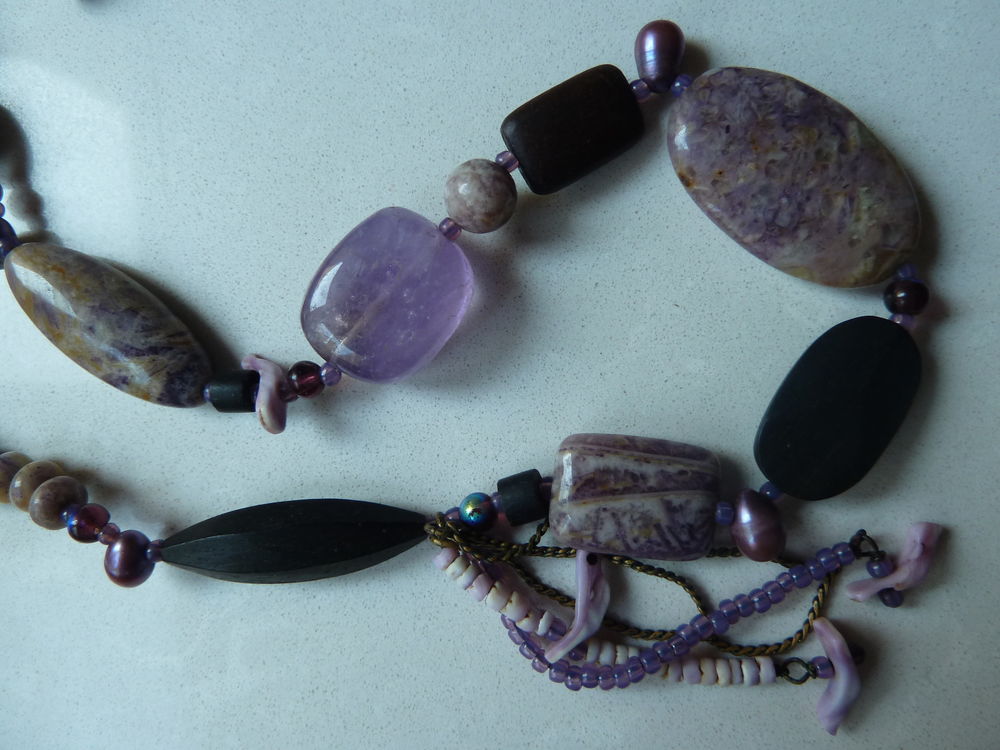 parure Nature Bijou Vol de Nuit Amethyste jaspe perle Bijoux et montres