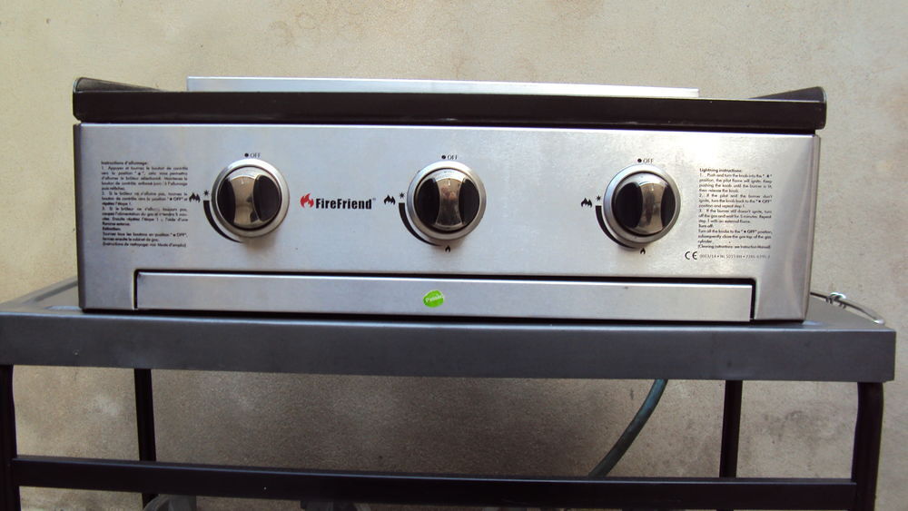 PLANCHA GAZ 3 BRULEURS Jardin