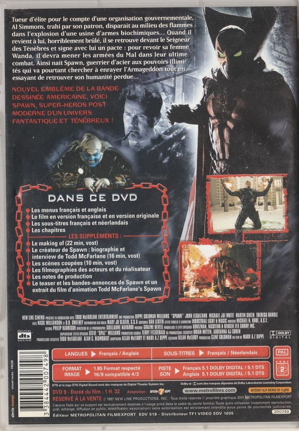 Spawn DVD et blu-ray
