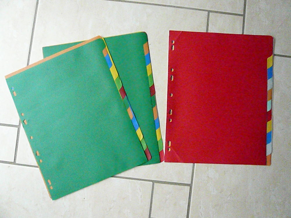 Intercalaires plastiques multicolores Livres et BD