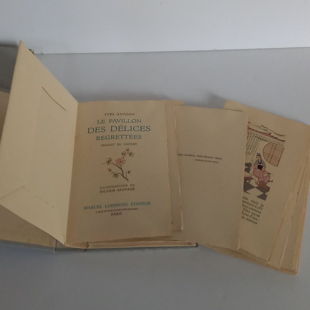 Livre rare, Le pavillon des d&eacute;lices regrett&eacute;es, Y. Gandon, e Livres et BD