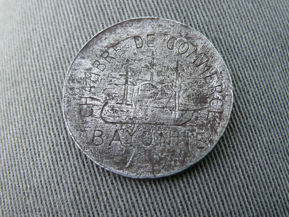 jeton de n&eacute;cessite 10 centimes 1917 Bayonne 