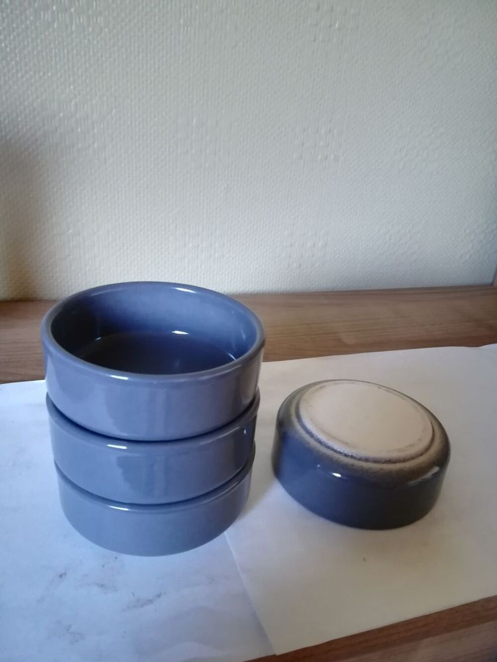 4 COUPELLES RAMEQUINS / coloris gris fonc&eacute; 
Cuisine