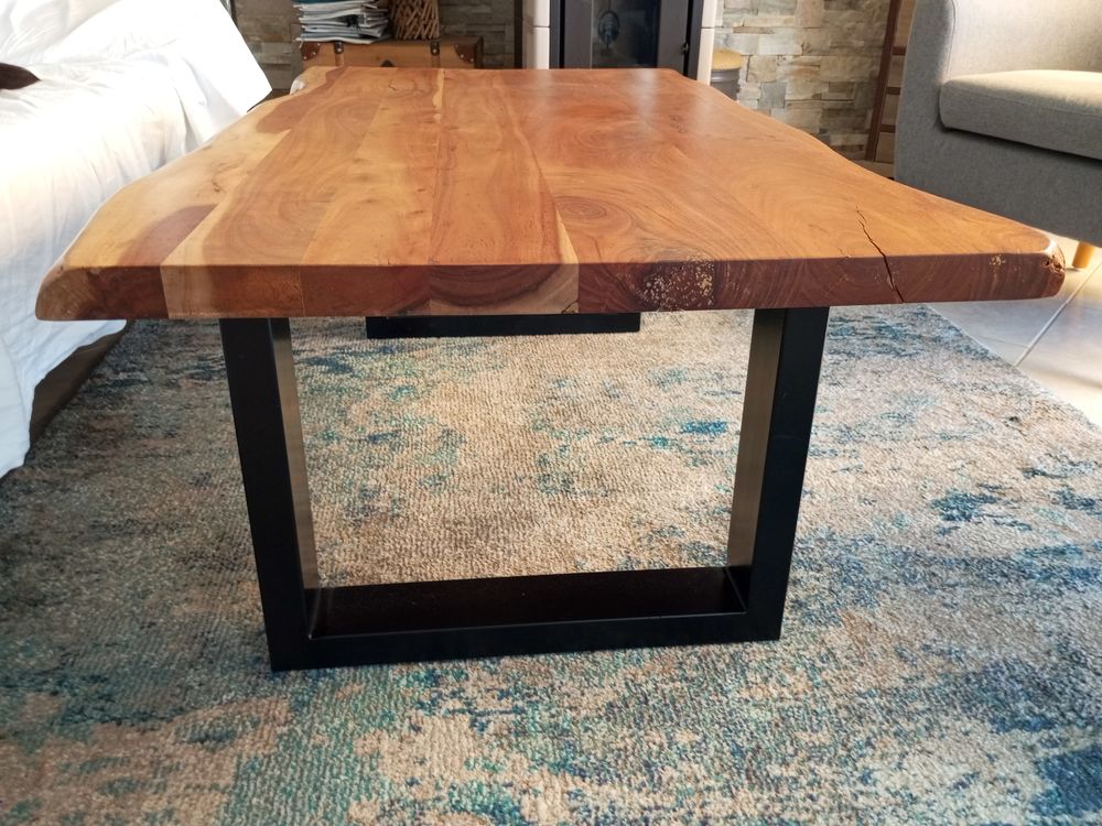 Table de salon planche de bois Meubles