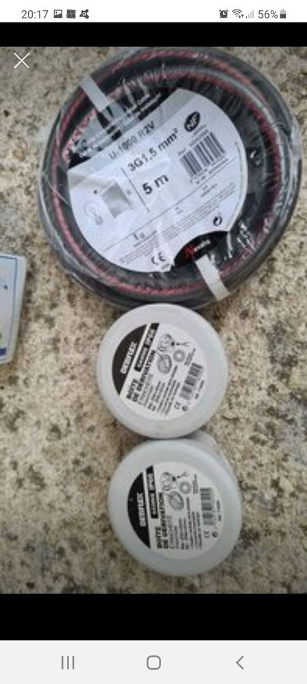 N&eacute;on blanc avec support Bricolage