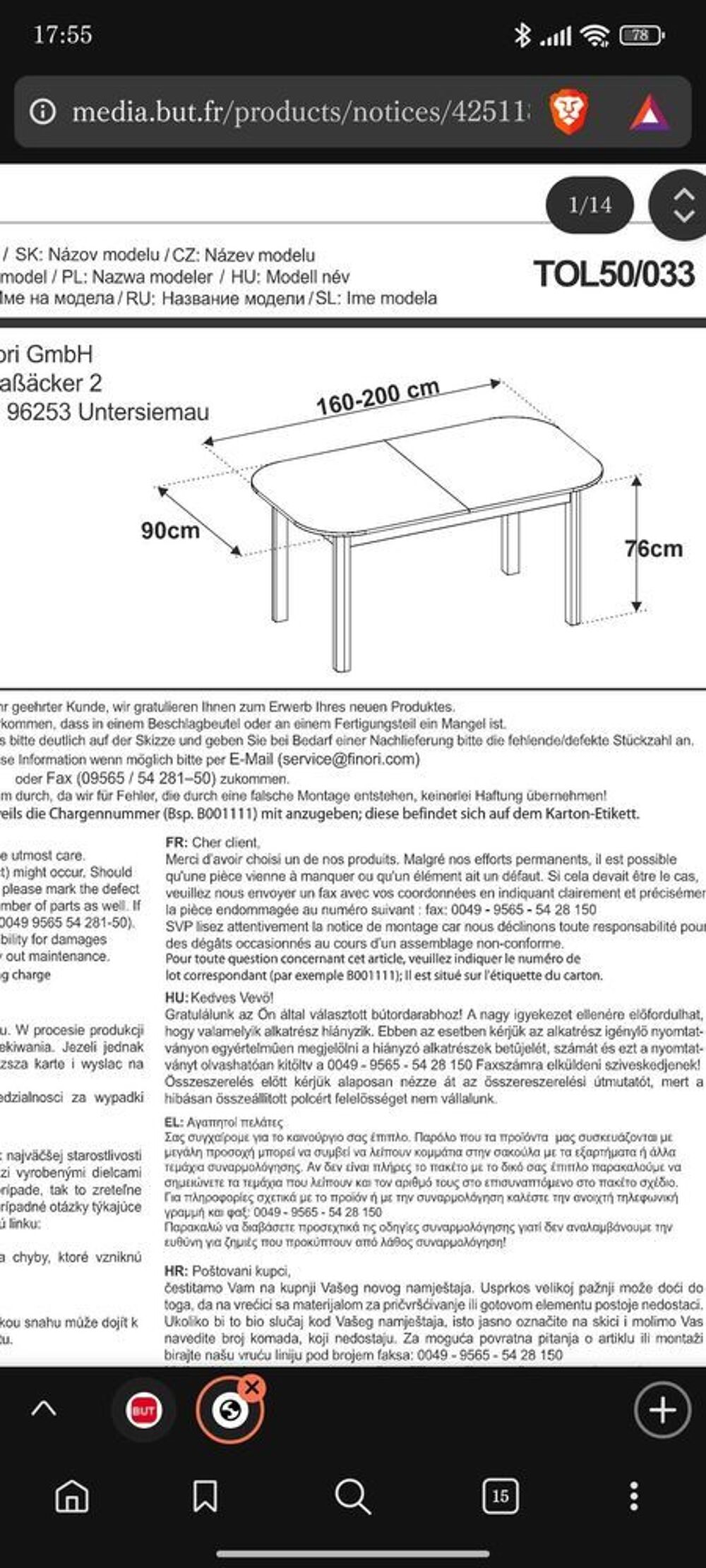 Table a manger Meubles