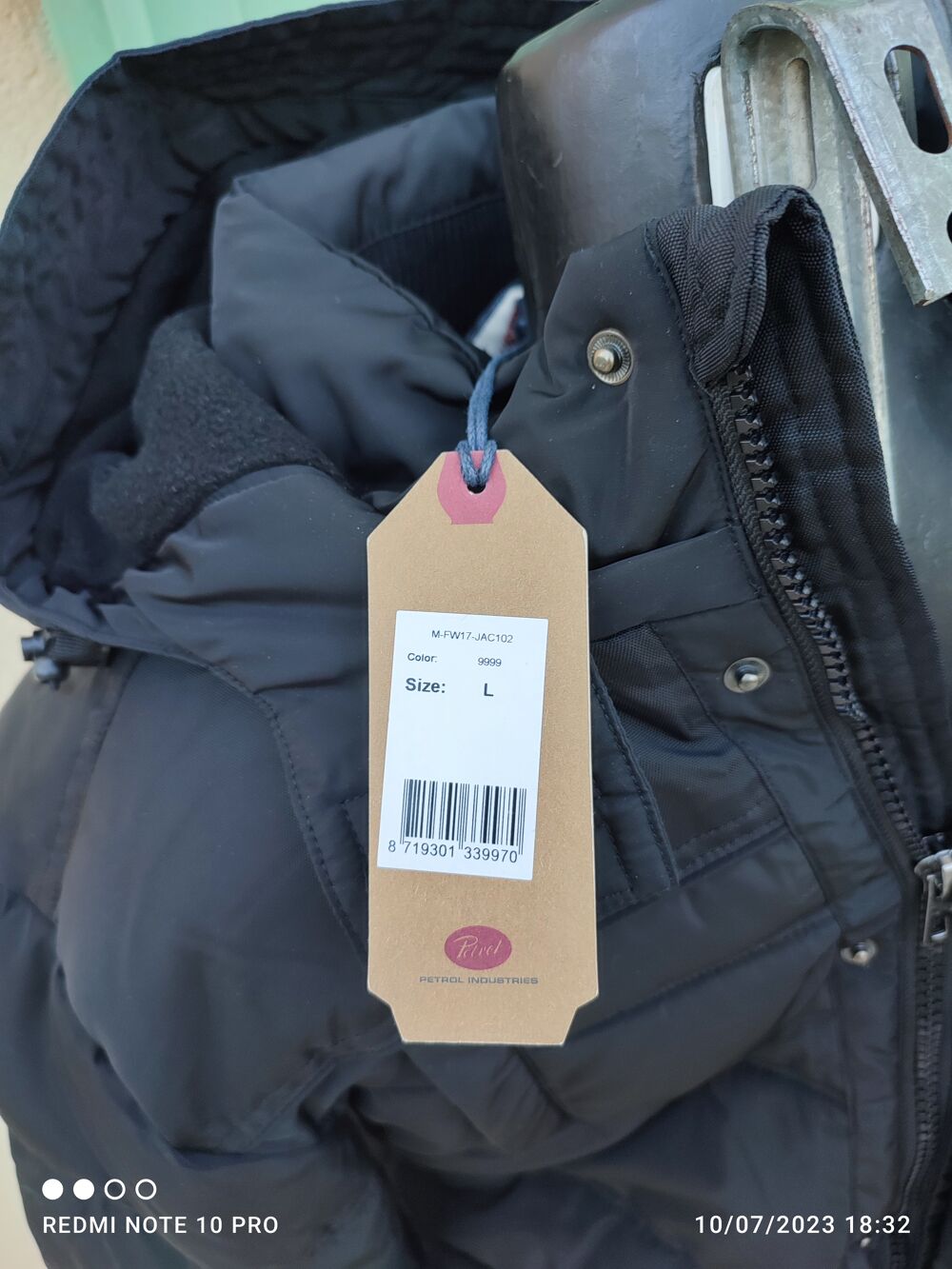 DOUDOUNE A CAPUCHE HOMME L - PETROL INDUSTRIEL BLEU MARINE Vêtements