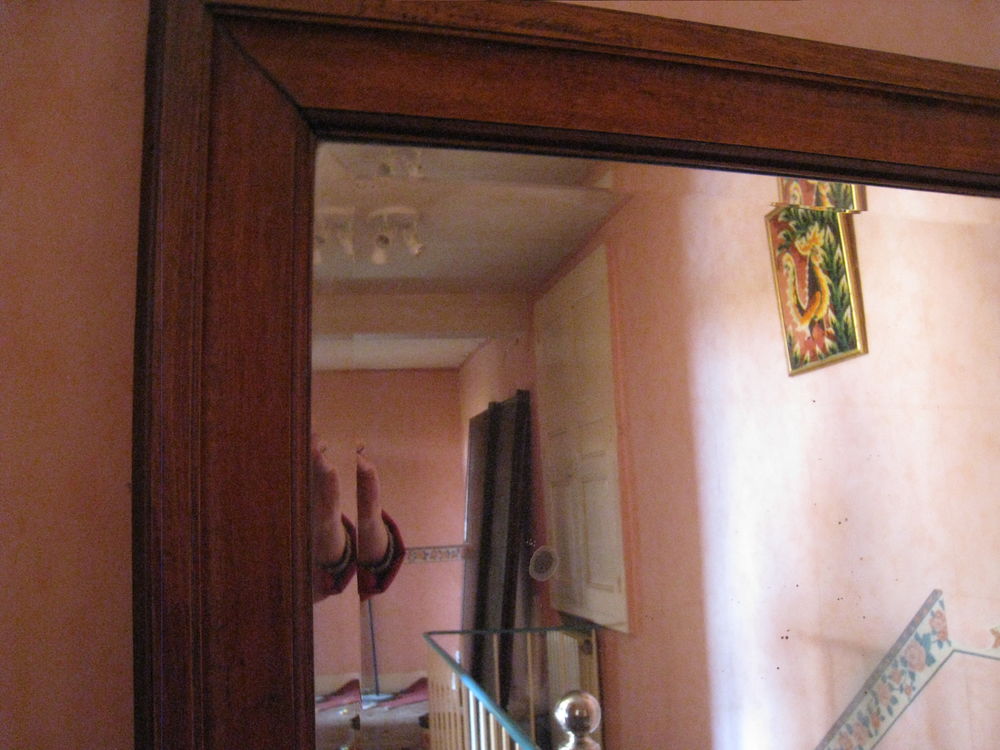 Miroir 18 ieme au mercure biseaut&eacute; Décoration