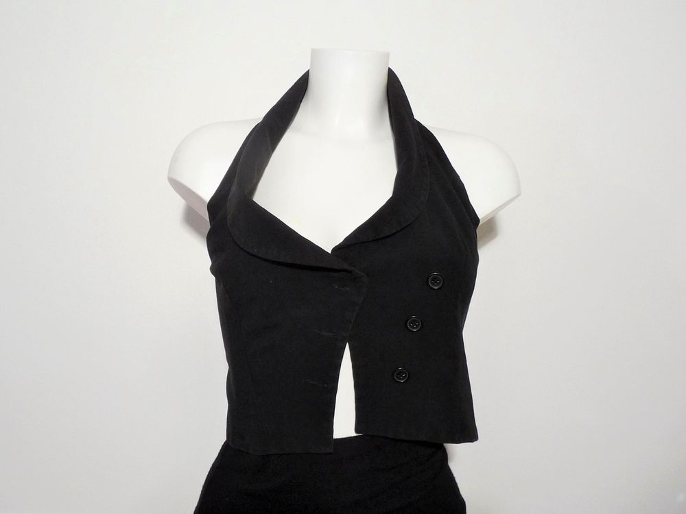 Top Dos Nu Cintr&eacute; Noir &agrave; Encolure V- Taille 34- Top Studio Vêtements
