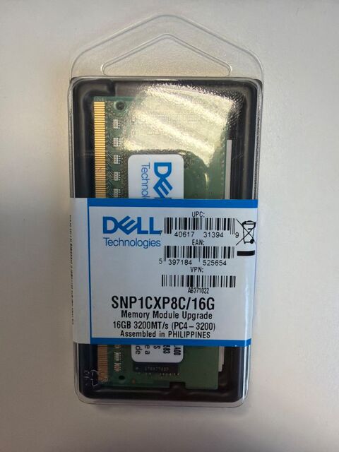 Barrette RAM Dell DDR4 16 Go 3200 MHz  M�moire PC Vitry-sur-Seine (94)