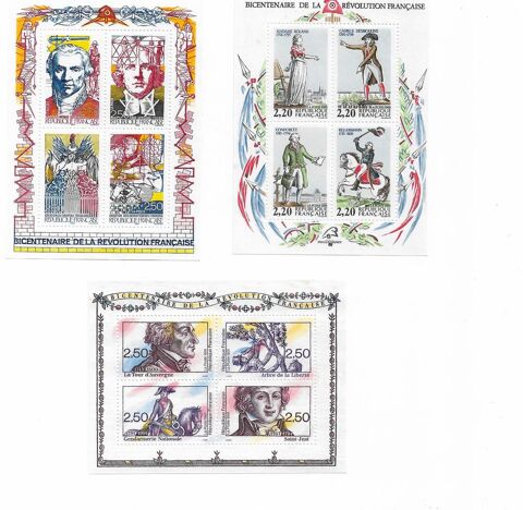 3 blocs feuillets R�volution Fran�aise 5 Foncine-le-Haut (39)