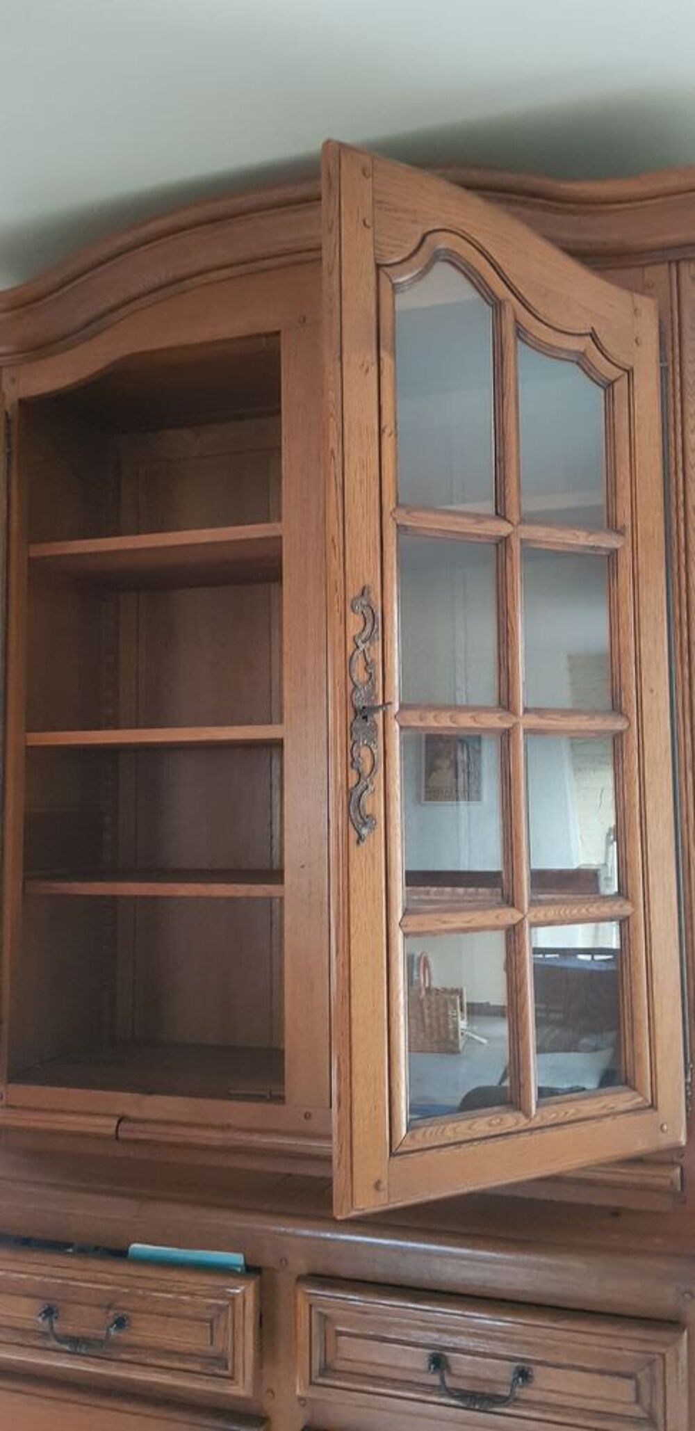 Vitrine/biblioth&egrave;que ch&ecirc;ne clair massif Meubles
