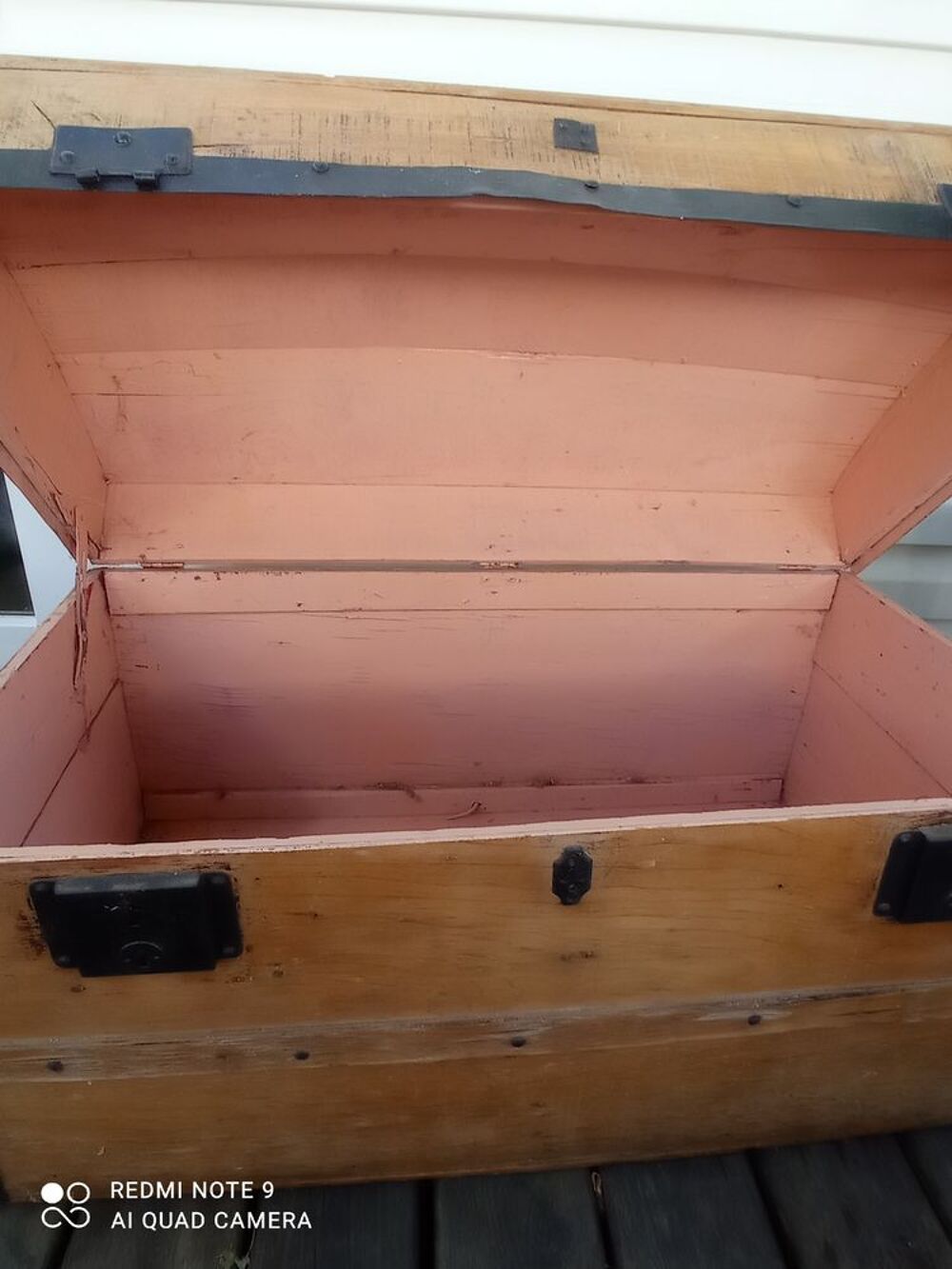 Coffre en bois ,malle de rangement, malle de voyage, malle ancienne 