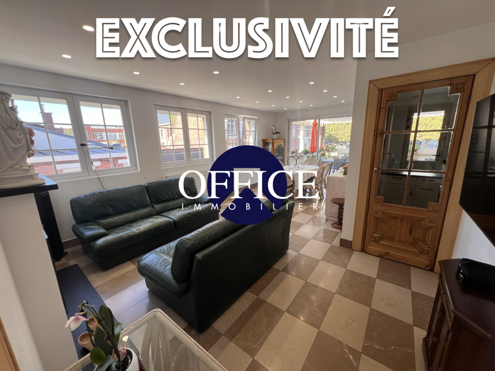 Vente Maison LENS HYPERCENTRE – DEMEURE DE CARACTÈRE – PRESTATIONS HAUT DE GAMME – 4 CHAMBRES – TERRASSE PLEIN SUD – 3 GARAGES – REVENUS LOCATIFS Lens