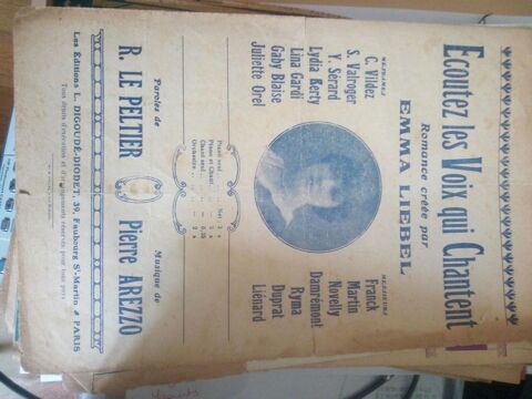 ANCIENNE PARTITION ECOUTEZ LES VOIX QUI CHANTENT ROMANCE 100 Levainville (28)