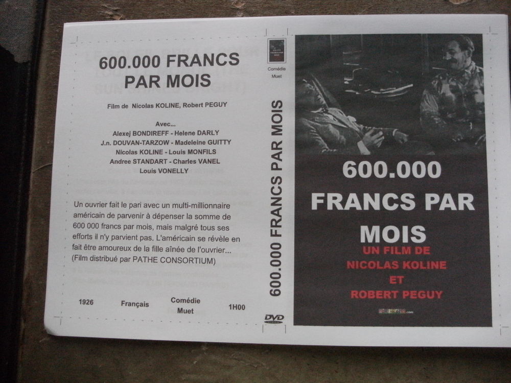 Film : " 600000 francs par mois " DVD et blu-ray