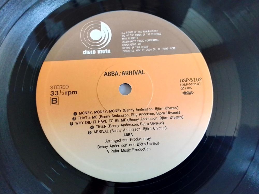 ABBA TRES RARE VINYL LP 33 TOURS PRESSAGE JAPONAIS "ARRIVAL" CD et vinyles